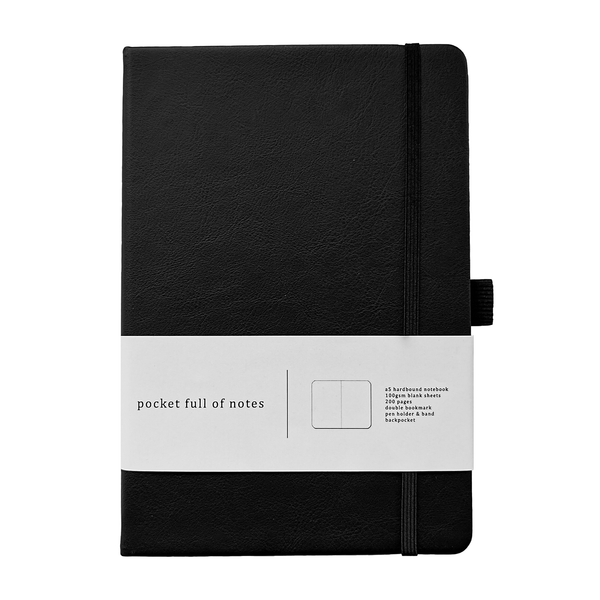Pocket Full of Notes A5 Hardbound Notebook (Black)