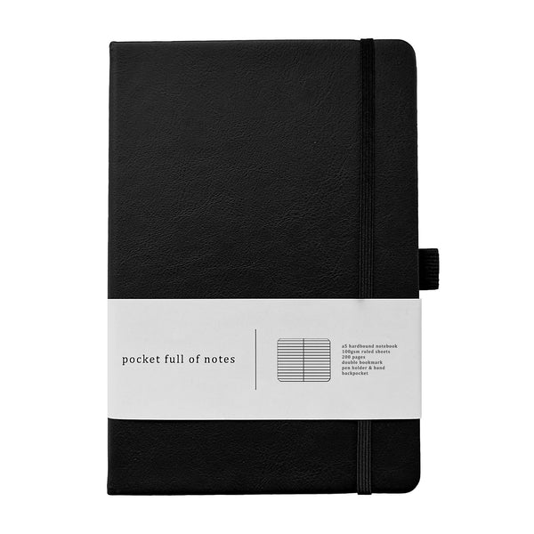 Pocket Full of Notes A5 Hardbound Notebook (Black)