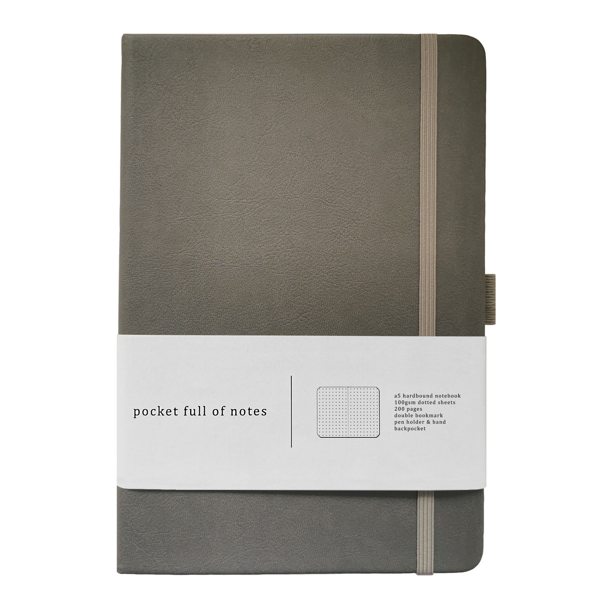 Pocket Full of Notes A5 Hardbound Notebook (Grey) – Papernotes ...